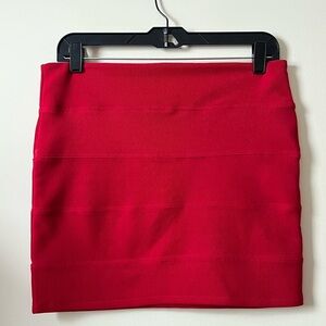 Forever 21 Cherry Red Zipped Mini Skirt Size Small Bold Fashion Statement Y2K